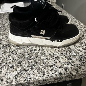 AMIRI Black and Cream Sneakers